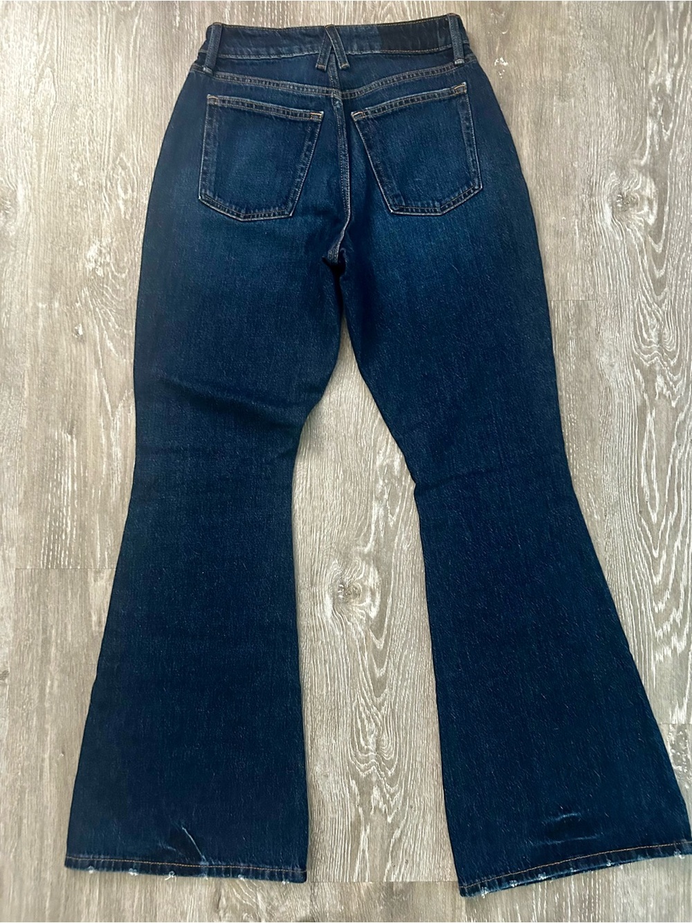 90’s Curvy Flare Denim Dark Blue Jeans by Maurices Size 2 - Picture 4 of 6